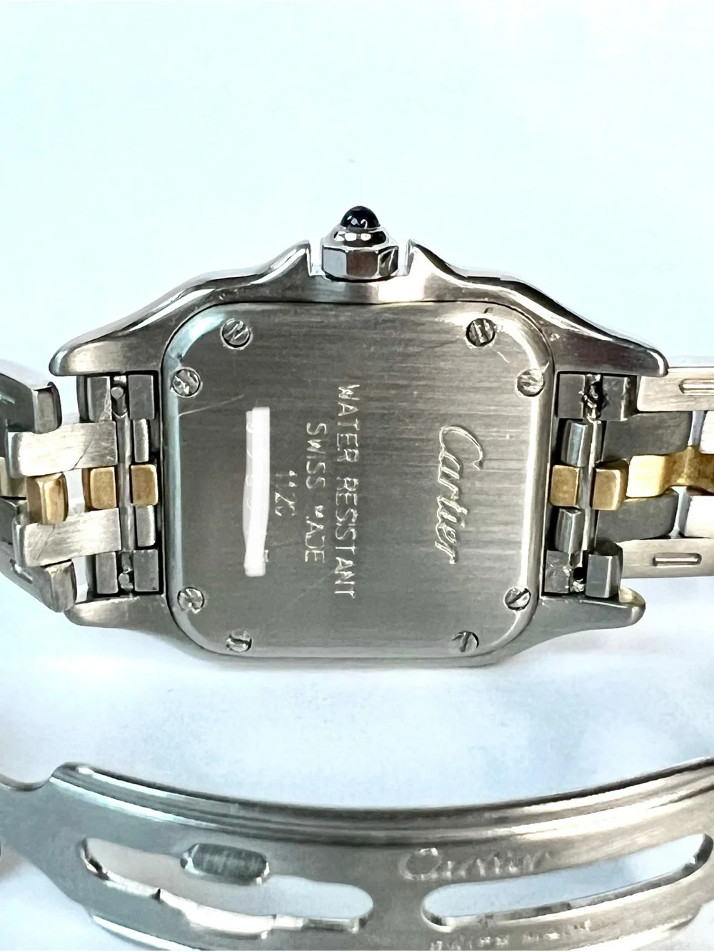CARTIER PANTHERE Quartz 23mm 1 Row Gold Watch Cream Dial